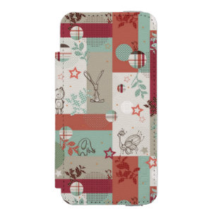 Baby-Steppdecken-Muster 2 Incipio Watson™ iPhone 5 Geldbörsen Hülle
