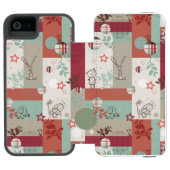 Baby-Steppdecken-Muster 2 Incipio iPhone Geldbeutel-Hülle (Folio Geöffnet)