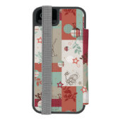 Baby-Steppdecken-Muster 2 Incipio iPhone Geldbeutel-Hülle (Folio Rückseite)