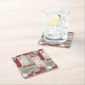 Baby-Steppdecken-Muster 2 Rechteckiger Pappuntersetzer (Vor Ort)