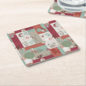 Baby-Steppdecken-Muster 2 Rechteckiger Pappuntersetzer (angewinkelt)