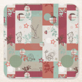 Baby-Steppdecken-Muster 2 Rechteckiger Pappuntersetzer (Vorderseite)