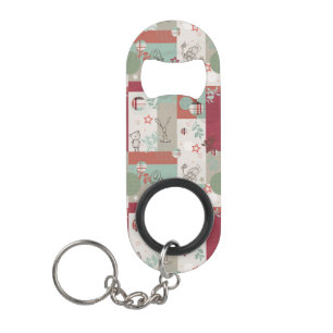 Baby-Steppdecken-Muster 2 Schlüsselbund Flaschenöffner