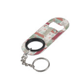 Baby-Steppdecken-Muster 2 Schlüsselbund Flaschenöffner (Rückseite Schrägansicht)