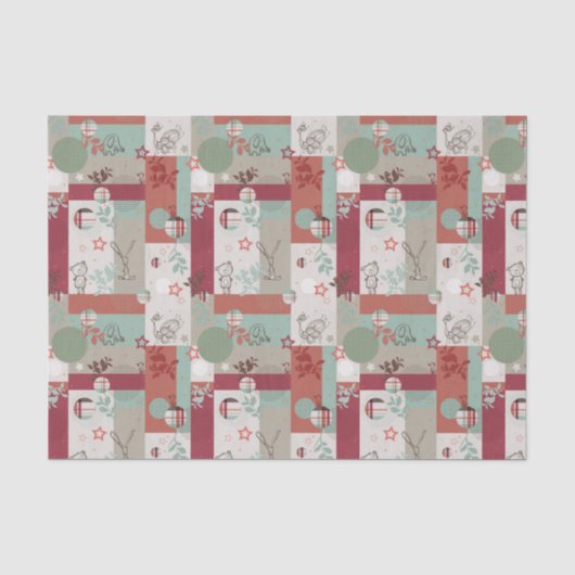 Baby-Steppdecken-Muster 2 Seidenpapier (Vorderseite)