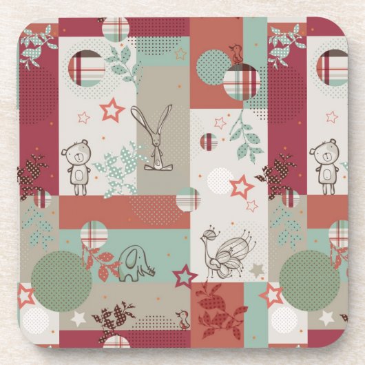 Baby-Steppdecken-Muster 2 Untersetzer (Vorderseite)