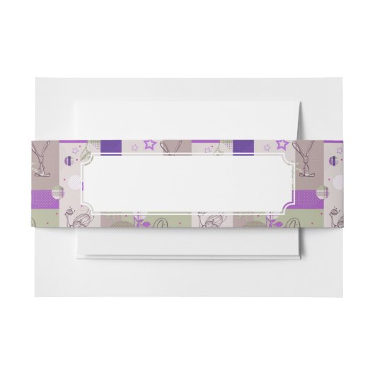 Baby-Steppdecken-Muster Einladungsbanderole (Vorderseite Beispiel)