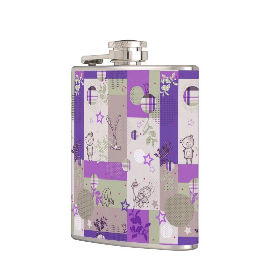 Baby-Steppdecken-Muster Flachmann (Links)