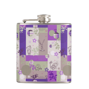 Baby-Steppdecken-Muster Flachmann