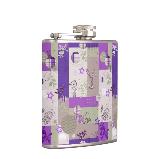 Baby-Steppdecken-Muster Flachmann (Rechts)