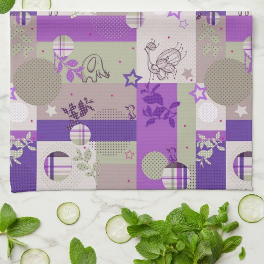 Baby-Steppdecken-Muster Handtuch (Gefaltet)