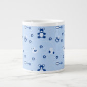 Baby-Steppdecken-Muster Jumbo-Tasse (Vorderseite)