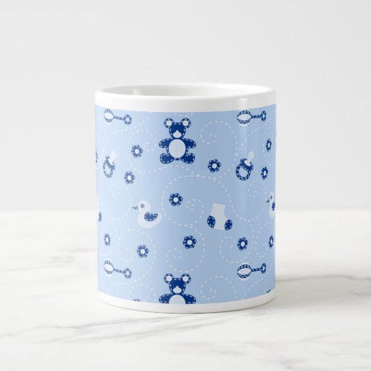 Baby-Steppdecken-Muster Jumbo-Tasse (Vorderseite)