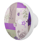 Baby-Steppdecken-Muster Keramikknauf (Rechts)