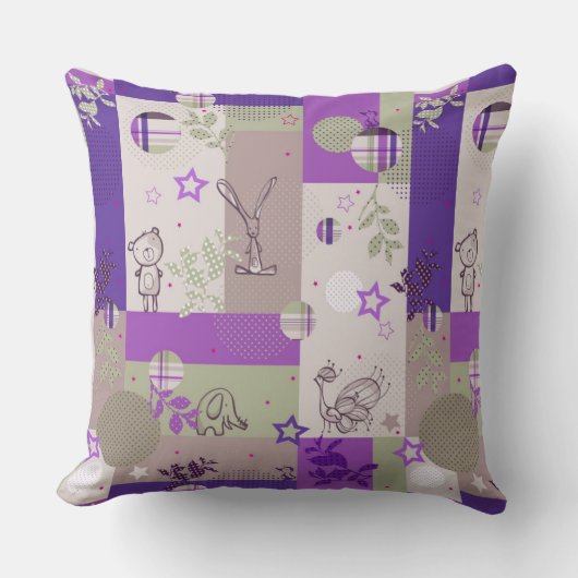 Baby-Steppdecken-Muster Kissen (Vorderseite)