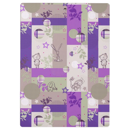 Baby-Steppdecken-Muster Klemmbrett (Rückseite)