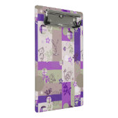 Baby-Steppdecken-Muster Mini Klemmbrett (Schrägansicht)