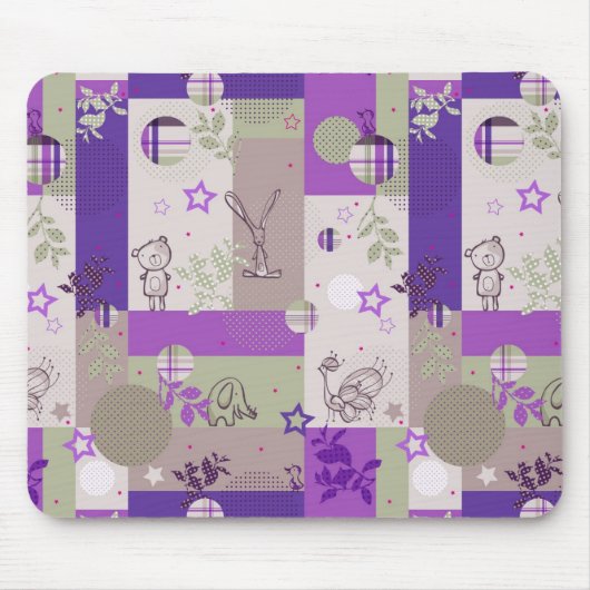 Baby-Steppdecken-Muster Mousepad (Vorne)
