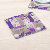 Baby-Steppdecken-Muster Rechteckiger Pappuntersetzer (angewinkelt)