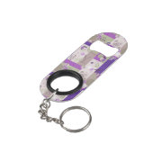 Baby-Steppdecken-Muster Schlüsselbund Flaschenöffner (Rückseite Schrägansicht)