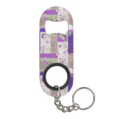 Baby-Steppdecken-Muster Schlüsselbund Flaschenöffner (Rückseite)