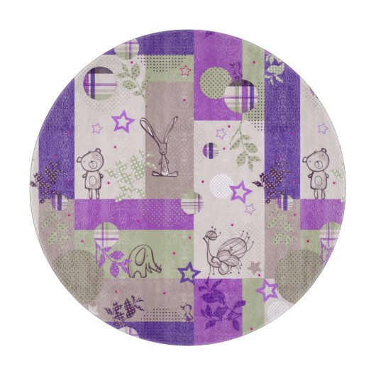 Baby-Steppdecken-Muster Schneidebrett (Vorderseite)