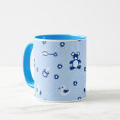 Baby-Steppdecken-Muster Tasse (Vorderseite Links)