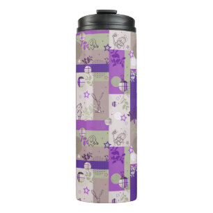 Baby-Steppdecken-Muster Thermosbecher