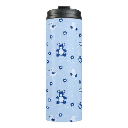 Baby-Steppdecken-Muster Thermosbecher (Vorderseite)