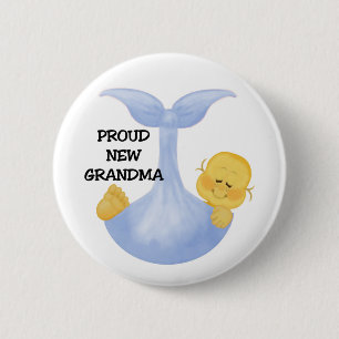 Baby-stolze Großmutter Button