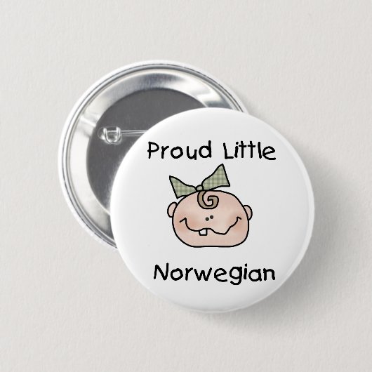 Baby-stolzer wenig Norweger Button (Vorne & Hinten)