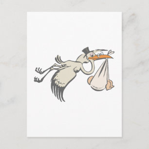 Baby Storch Klapperstorch Storch Postkarte
