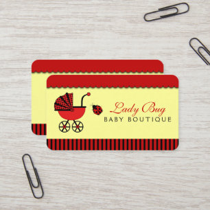Baby Store Boutique Babys Shop Lady Bug Pram Visitenkarte