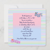 Baby Storks for Baby Gender Reveal Einladung (Rückseite)