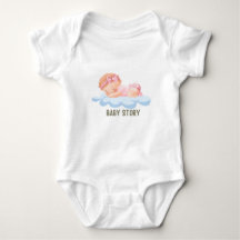 Baby Story Baby schlafen Wolken Baby Body Anzugs