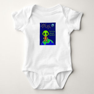 Baby-Strampler mit Alien und Feuerwerk von Jo Baby Strampler