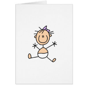 Baby-Strichmännchen-Karte