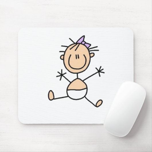 Baby Strichmännchen Mousepad (Mit Mouse)