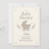 Baby Stroller anpassbar Einladung (Vorderseite)