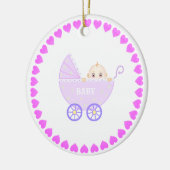 Baby Stroller Keramik Ornament (Links)