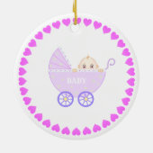 Baby Stroller Keramik Ornament (Hinten)