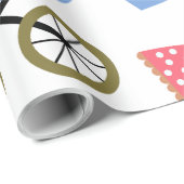 Baby Stroller mit LIEBE Geschenkpapier (Rolleneckpunkt)