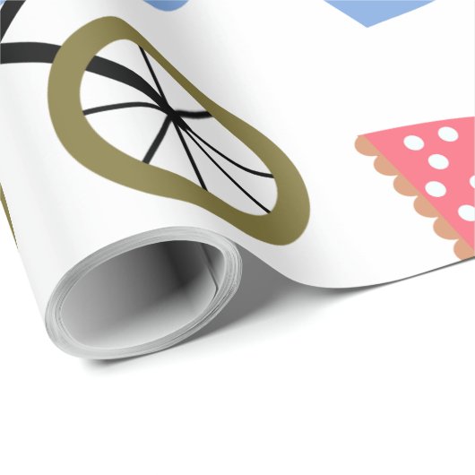 Baby Stroller mit LIEBE Geschenkpapier (Rolleneckpunkt)