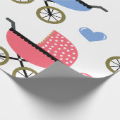 Baby Stroller mit LIEBE Geschenkpapier (Ecke)