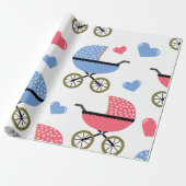 Baby Stroller mit LIEBE Geschenkpapier (Ungerollt)