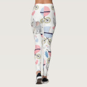 Baby Stroller Stork Pink & Blue Elephant Leggings (Rückseite)