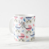 Baby Stroller Twins Elephant Hearts Coffee Mugs  Kaffeetasse (Vorderseite Links)