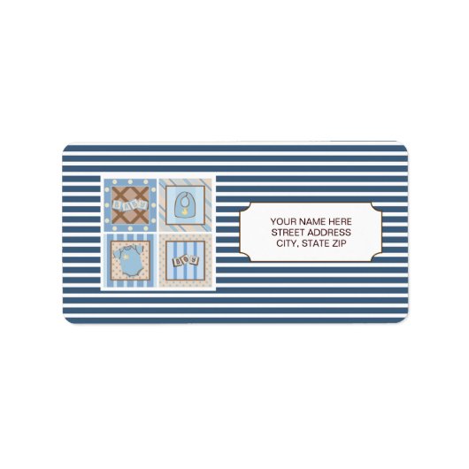 Baby Stuff Address Labels Adressaufkleber (Vorne)