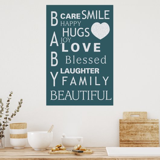 Baby Subway Art Poster (Küche)