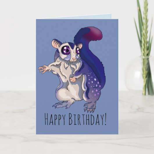 Baby Sugar Glider Birthday Karte (Vorderseite)